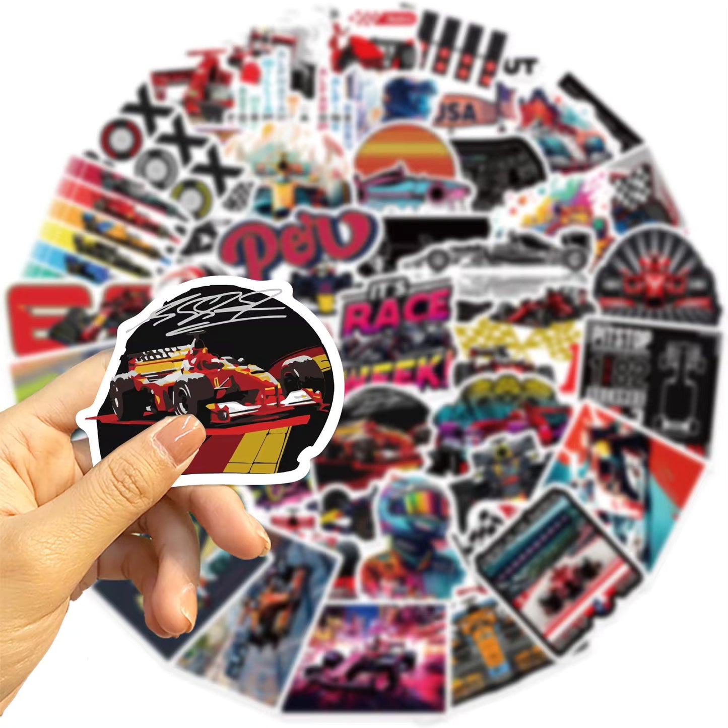 50 PCS Formula One  Stickers